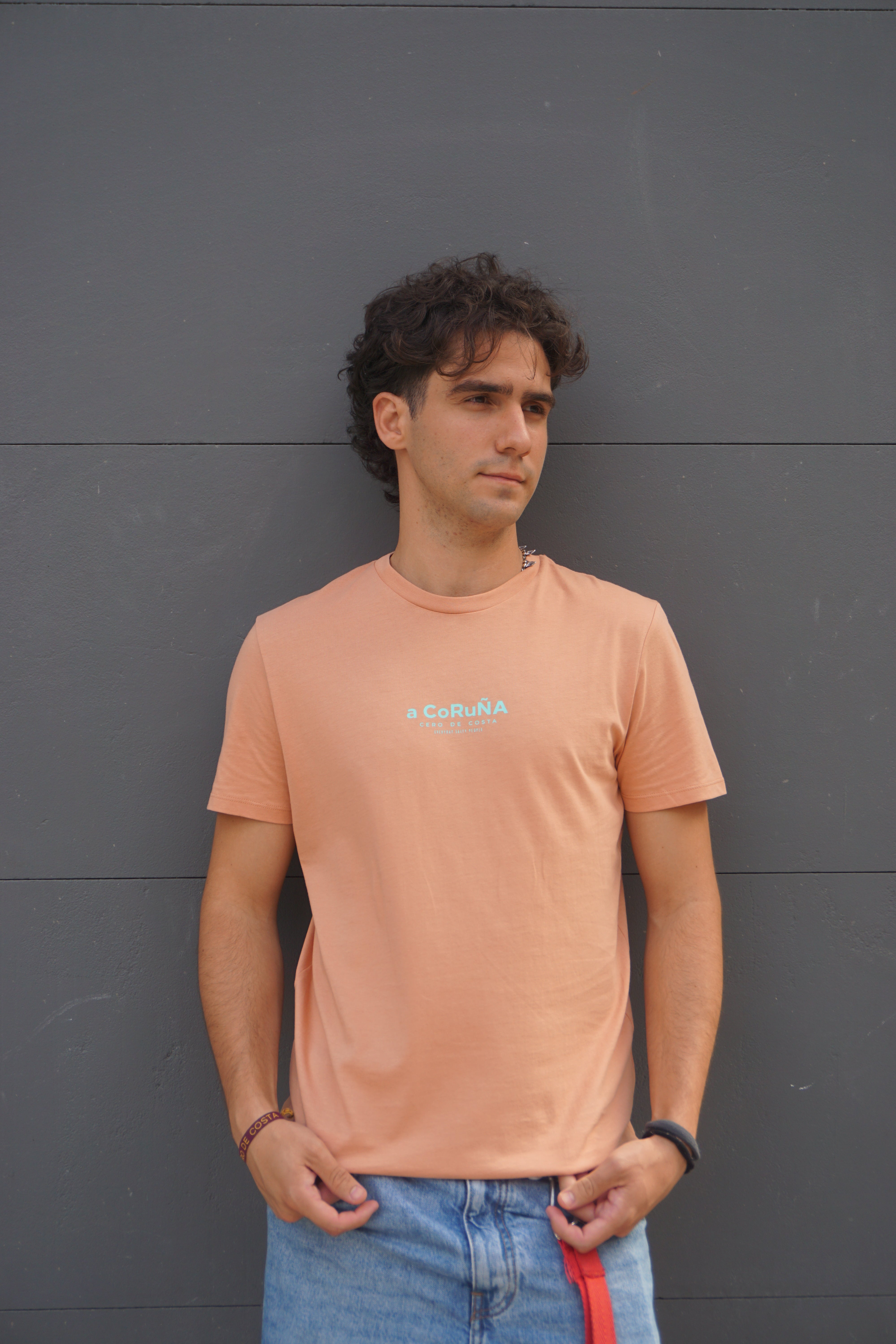 CAMISETA ROSA/AZUL “A CORUÑA” PLAYAS CIUDAD